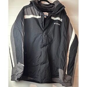 Columbia Ski Coat Men's  XL Black Gray‎ White